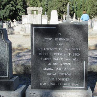 THERON Jacobus Petrus 1918-1962 &amp; Maria Magdalena LOUBSER 1918-1999