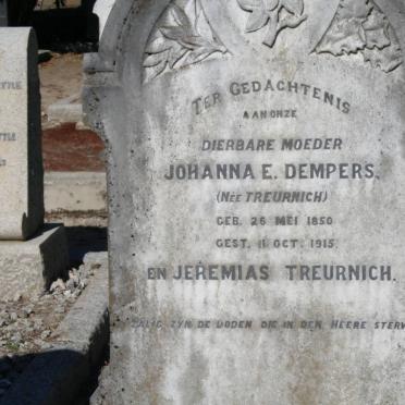 TREURNICH Jeremias :: DEMPERS Johanna E. nee TREURNICH 1850-1915