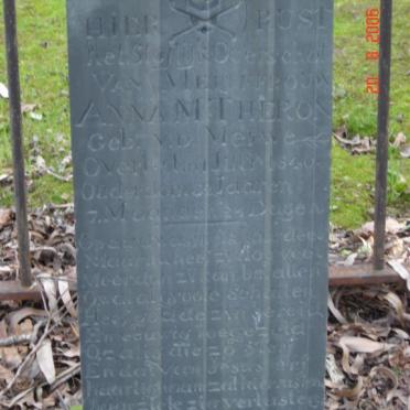 THERON Anna M. nee V.D. MERWE -1840