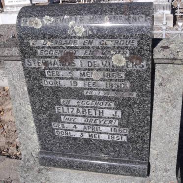 VILLIERS Stephanus T., de 1866-1950 &amp; Elizabeth J. DREYER 1860-1951