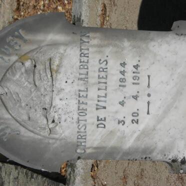 VILLIERS Christoffel Albertyn, de 1844-1914