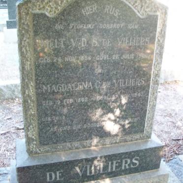 VILLIERS Melt v.d. S, de 1856-1946 &amp; Magdalena C. 1862-1947
