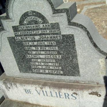VILLIERS Albertus Johannes, de 1884-1946 &amp; Rachel Jacoba SIEBRITS 1889-1948