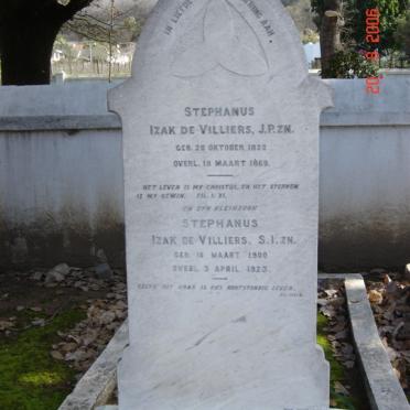 VILLIERS Stephanus Izak, de 1822-1869 :: DE  VILLIERS Stephanus Izak 1900-1923
