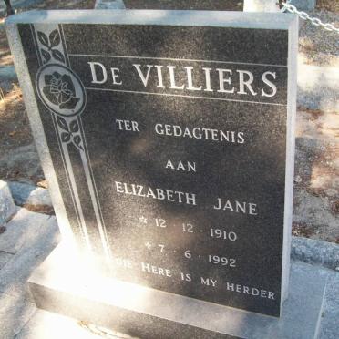 VILLIERS Elizabeth Jane, de 1910-1992