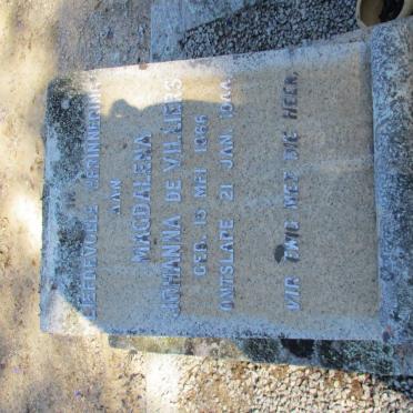 VILLIERS Magdalena Johanna, de 1866-1944