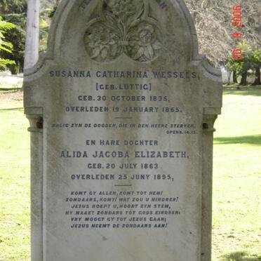 WESSELS Susanna Catharina nee LUTTIG 1835-1865 :: WESSELS Alida Jacoba Elizabeth 1863-1895