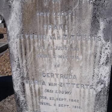 ZITTERTS Frans Petrus, van 1839-1915 &amp; Gertruda Maria LOUW 1842-1916
