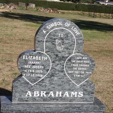 ABRAHAMS Elizabeth nee JOSEPH 1925-2008