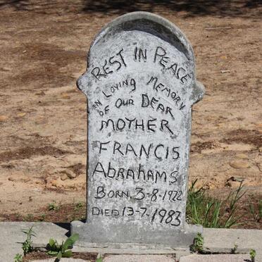 ABRAHAMS Francis 1922-1983