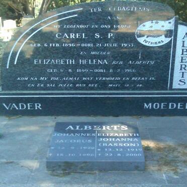 ALBERTS Carel S.P. 1896-1953 &amp; Elizabeth Helena ALBERTS 1899-1966