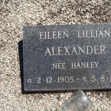 ALEXANDER Eileen Lillian nee HANLEY 1905-1995