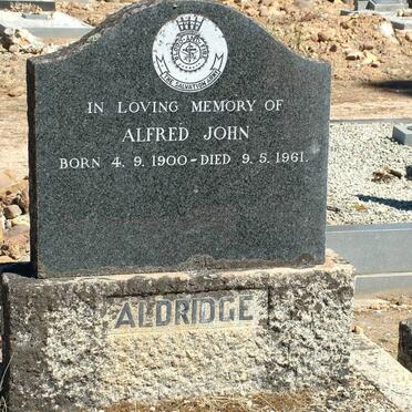 ALDRIDGE Alfred John 1900-1961