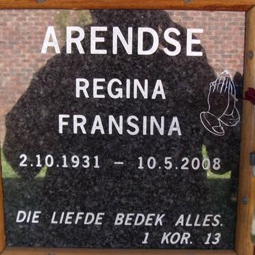 ARENDSE Regina Fransina 1931-2008