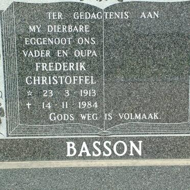 BASSON Frederik Christoffel 1913-1984