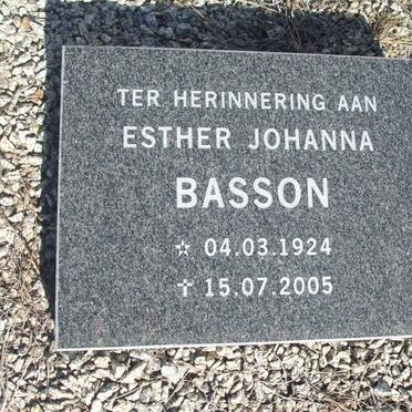 BASSON Esther Johanna 1924-2005