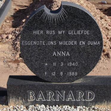 BARNARD Anna 1940-1989