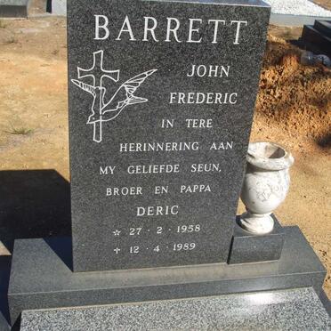 BARRETT John Frederic 1958-1989