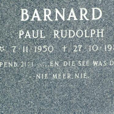 BARNARD Paul Rudolph 1950-1984