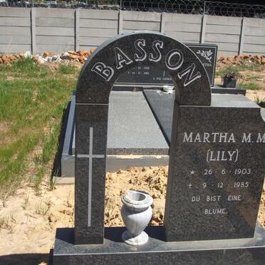 BASSON Martha M.M.1903-1985