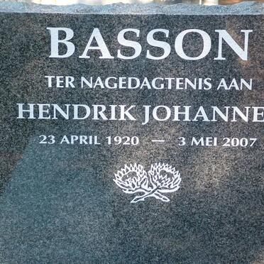 BASSON Hendrik Johannes 1920-2007