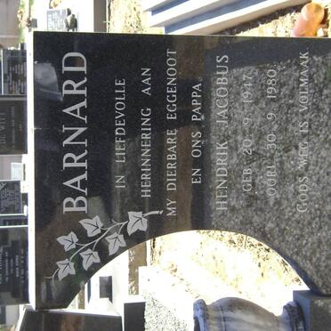 BARNARD Hendrik Jacobus 1947-1980