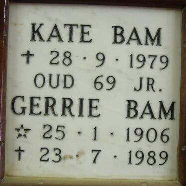 BAM Gerrie 1906-1989 &amp; Kate -1979