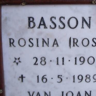 BASSON Rosina 1900-1989