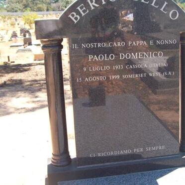 BER???LLO Paolo Domenico 1933-1999