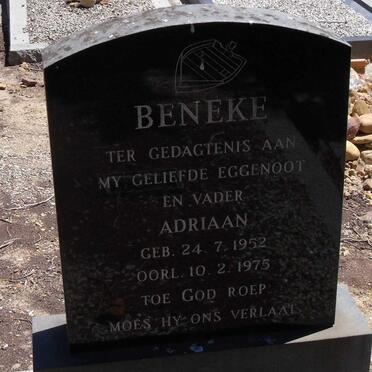 BENEKE Adriaan 1952-1975