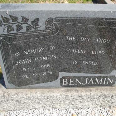 BENJAMIN John Damon 1918-1976