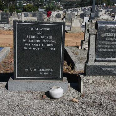 BECKER Petrus 1902-1983 &amp; Fanny MARE 1909-1946