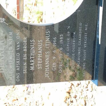 BEKKER Marthinus Stephanus Johannes 1966-1985