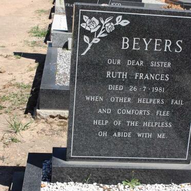 BEYERS Ruth Frances -1981