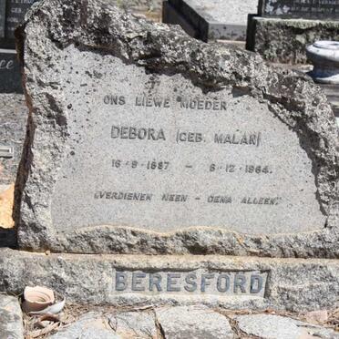 BERESFORD Debora nee MALAN 1887-1964