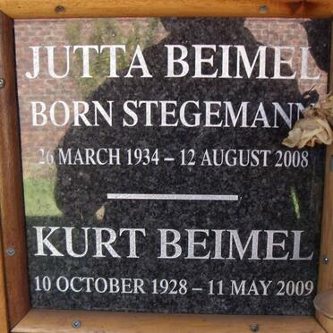 BEIMEL Kurt 1928-2009 &amp; Jutta STEGEMANN 1934-2008