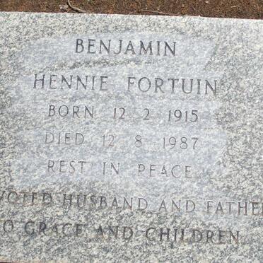 BENJAMIN Hennie Fortuin 1915-1987
