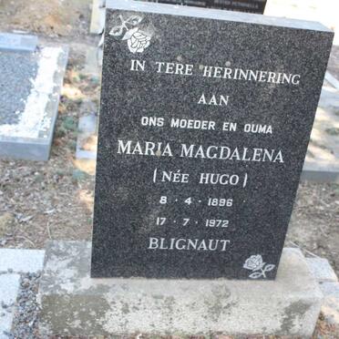 BLIGNAUT Maria Magdalena nee HUGO 1896-1972