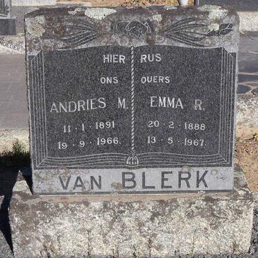BLERK Andries M, van 1891-1966 &amp; Emma R. 1888-1967