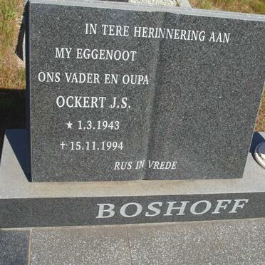 BOSHOFF Ockert J.S. 1943-1994