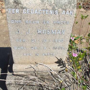 BOSMAN J.J. 1920-1959