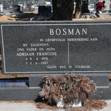 BOSMAN Adriaan Francois 1931-1987