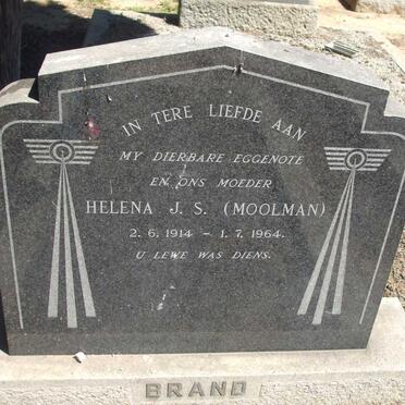 BRAND Helena J.S. nee MOOLMAN 1914-1964