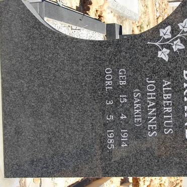 BRAND Albertus Johannes 1914-1985