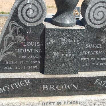 BROWN Samuel Frederick 1897-1972 &amp; Louisa Christina SMALL 1899-1963