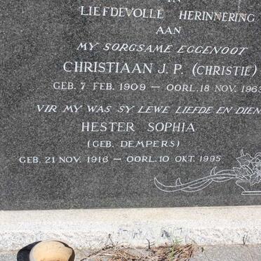 BRAND Christiaan J.P.1909-1963 &amp; Hester Sophia DEMPERS 1916-1995