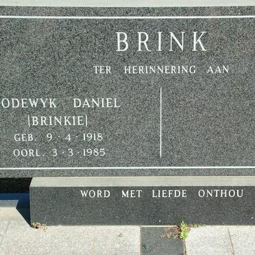 BRINK Lodewyk Daniel 1918-1985