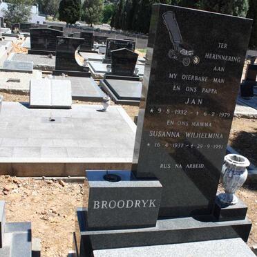 BROODRYK Jan 1932-1979 &amp; Susanna Wilhelmina 1937-1991