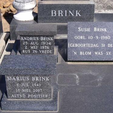 BRINK Andries 1904-1976 &amp; Susie -1980 :: BRINK Peter Andre 1931-1965 :: BRINK Marius 1941-2007