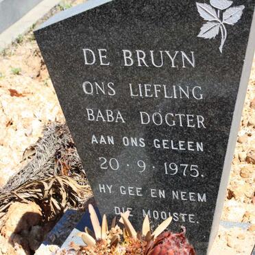 BRUYN Baba, de -1975
